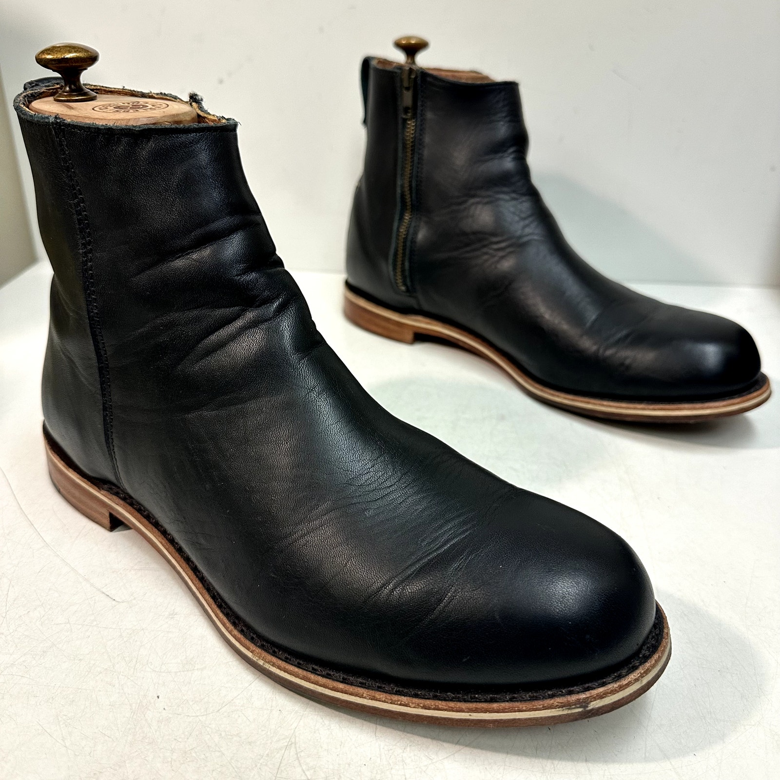 Euc Rancourt & Co. X Helm Pablo Boot Zipper Moto Made In Maine Usa 11.5 D — image 5 of 8